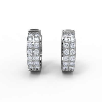 RKC 925 Sterling Silber Clip-On Hoop & Huggies Damen-Ohrring, 14 Karat Gelb, Gesamtgewicht 4,50 GM, Höhe 16,00 mm