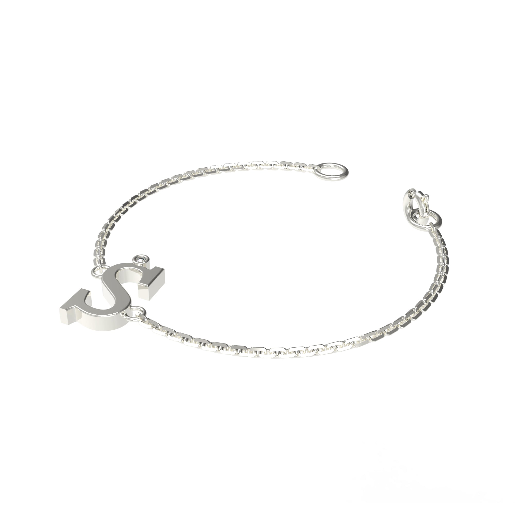 RKC Damenarmband aus 925er-Sterlingsilber mit einem Karatgewicht von 0,01 Karat, 14 Karat Rosévergoldung, Produktgewicht 2,90 GM