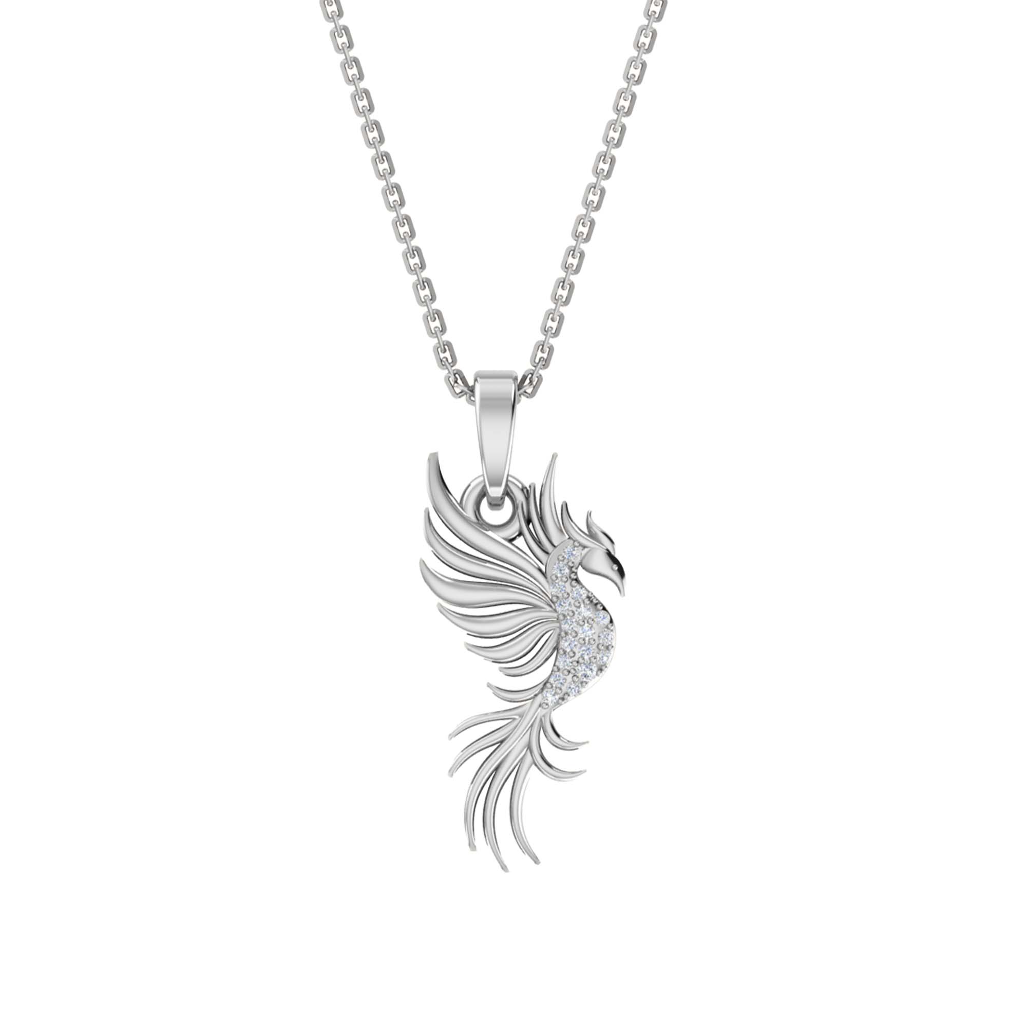 RKC Yellow Gold Plated Lovely Flying Animal Pendant With Link Chain