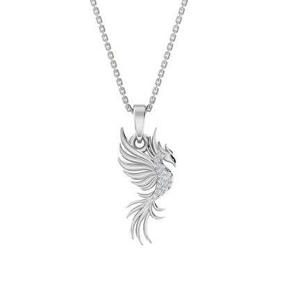 RKC Yellow Gold Plated Lovely Flying Animal Pendant With Link Chain