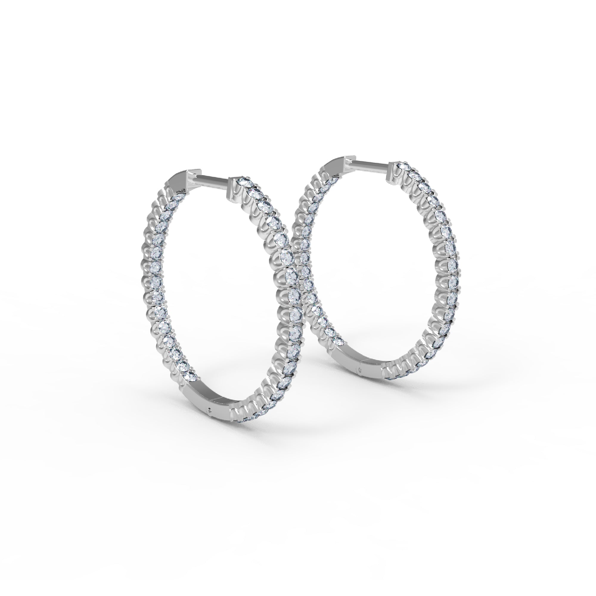 RKC 925 Sterling Silber Hoop Huggies Clip-On-Ohrring für Damen, 14 Karat Gelb, Gewicht 5,60 g, Höhe 29,00 mm