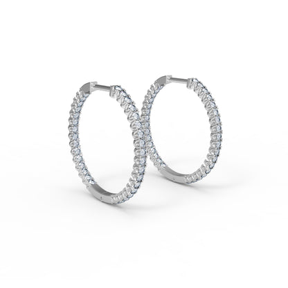 RKC 925 Sterling Silber Hoop Huggies Clip-On-Ohrring für Damen, 14 Karat Gelb, Gewicht 5,60 g, Höhe 29,00 mm