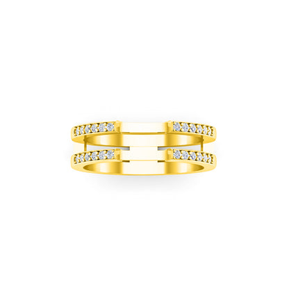 RKC 0,24 CT Fascia rinforzata con protezione avvolgente in Moissanite a taglio rotondo per donna in argento 925 Peso 4,30 g Larghezza 7,80 MM
