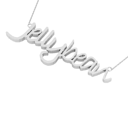 RKC Weight 5.5 gm Initial Name Pendant Necklace 14k Yellow Gold Plated 925 Silver