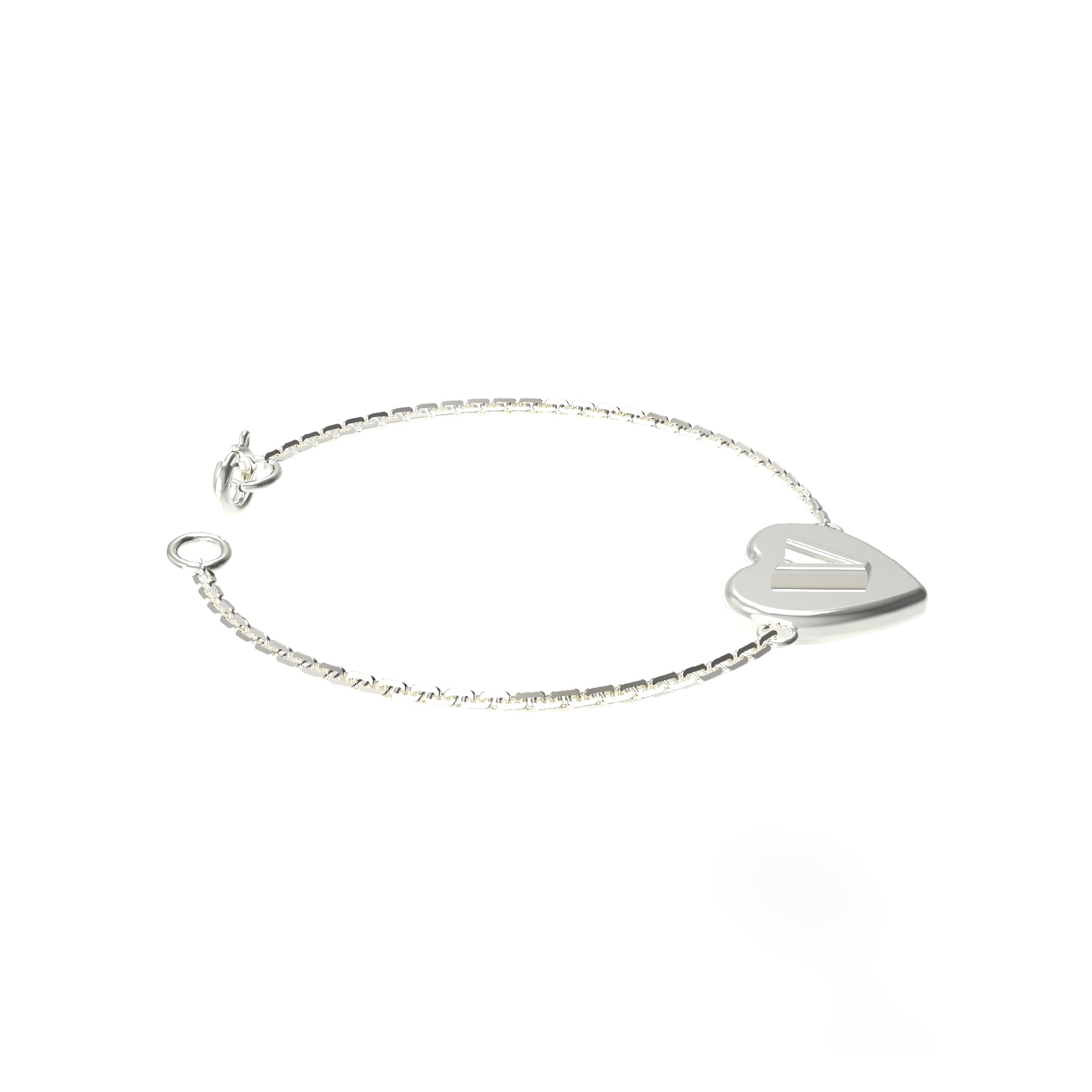 RKC 925 Sterling Silber Initiale Herz „V“ Buchstabenkette 14K Gelbgold vergoldet Produktgewicht 4,00 GM
