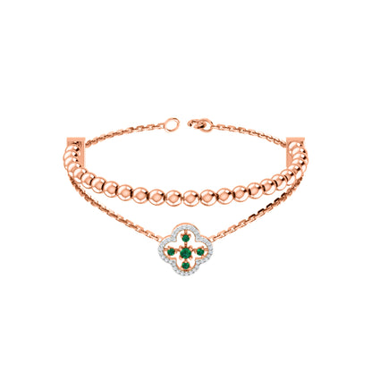RKC Damen-Armband aus 925er-Sterlingsilber mit 0,39 Karat Moissanit, 14 Karat Gelbgold vergoldet, Gewicht 11,50 g