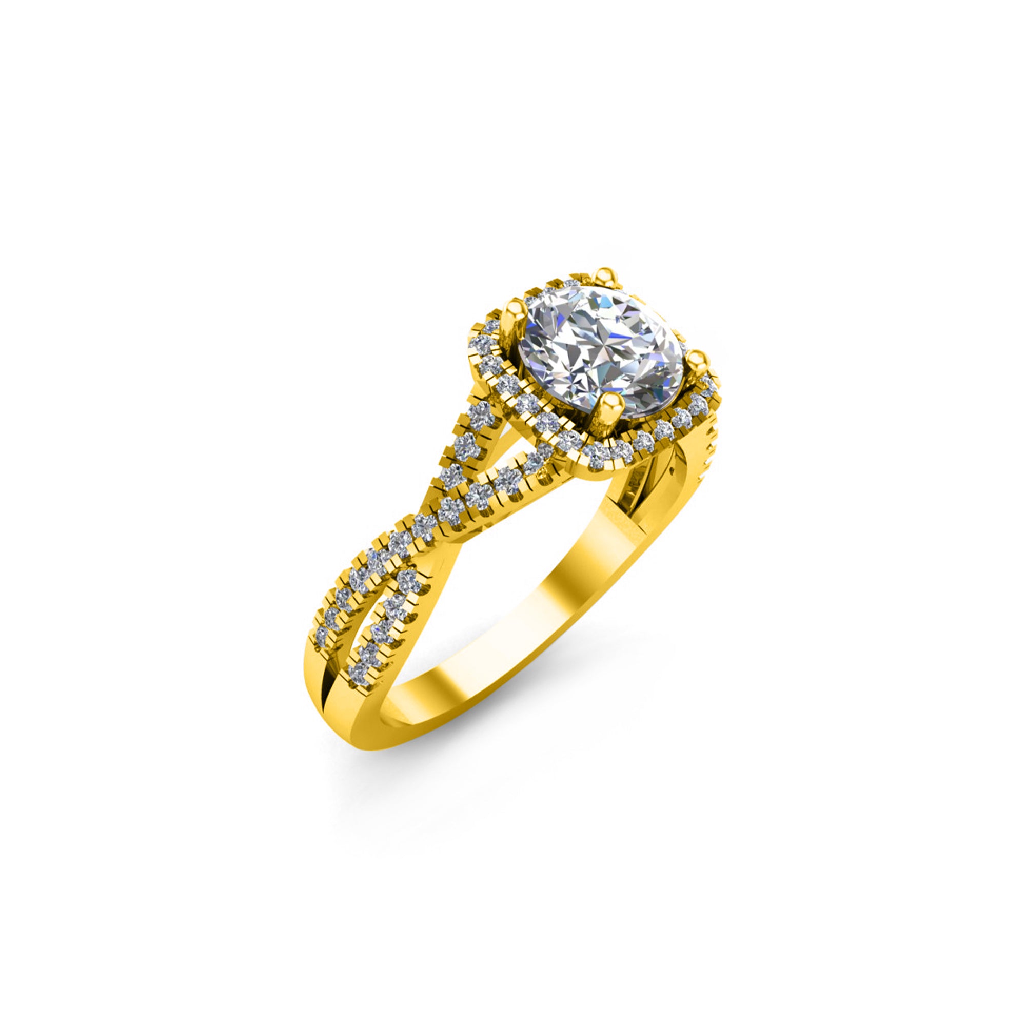 RKC Runder Moissanit-Hochzeits-Cross-Cross-Ring aus 925er Sterlingsilber, 14 Karat Roségold mit einem Gewicht von 2,20 g und einer Breite von 2 mm