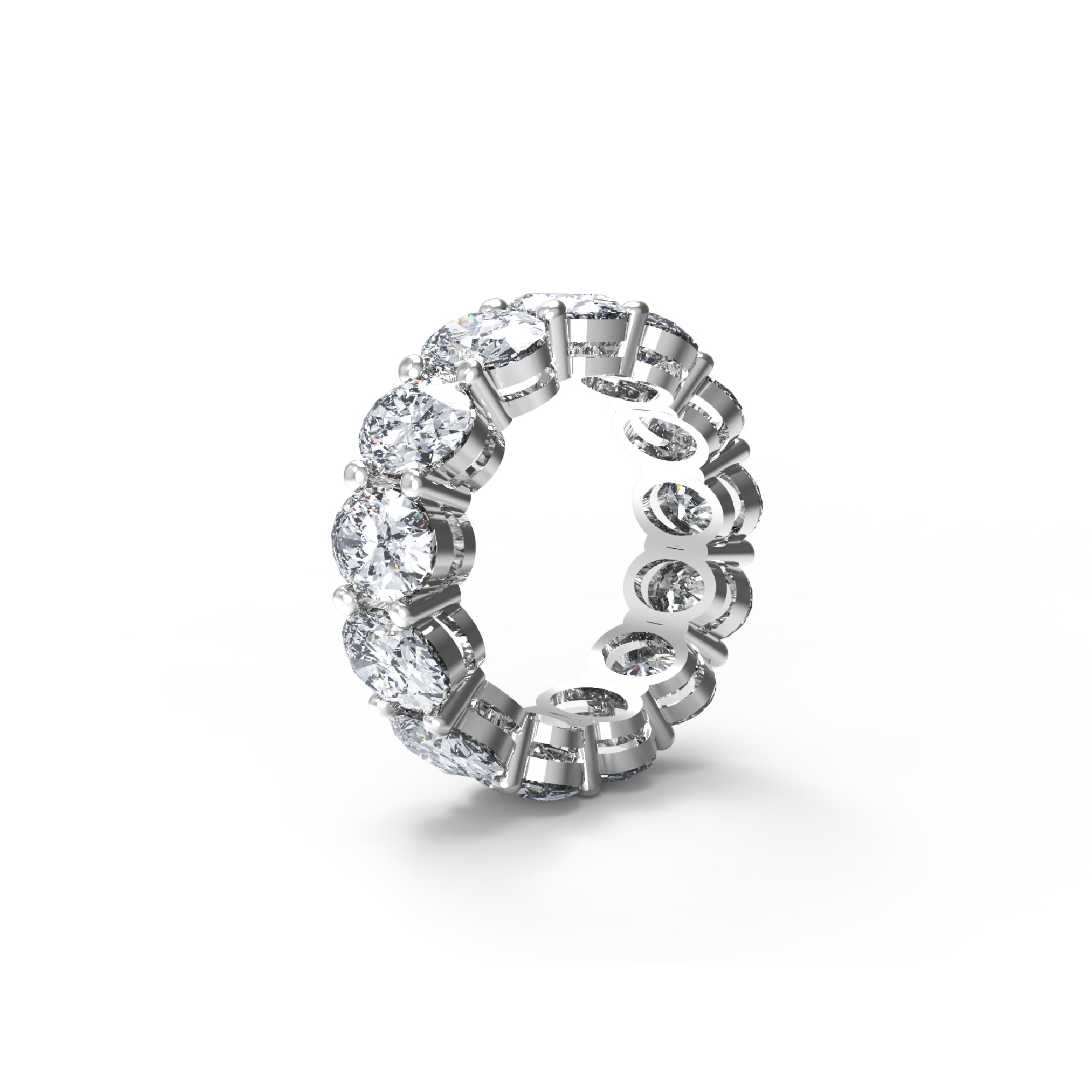 Anello di fidanzamento con moissanite taglio ovale RKC da 8,5 carati, argento 925, placcato oro giallo 14k, per donna, peso 4,40 g, larghezza 6 mm
