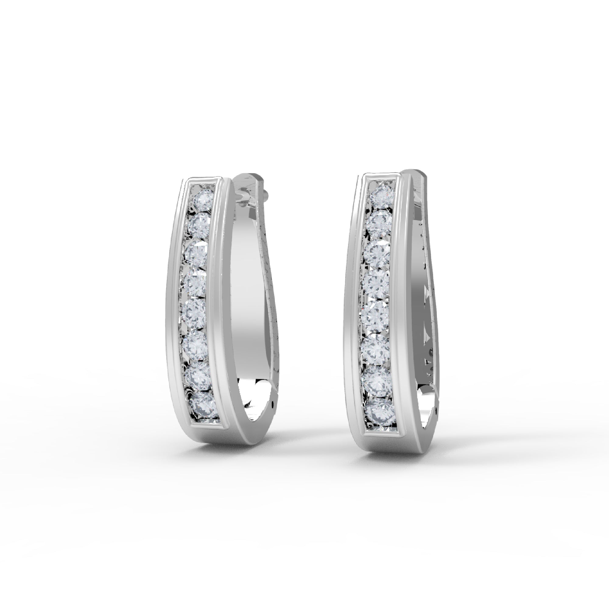 Orecchino da donna da indossare ogni giorno in argento sterling RKC 925 con rosa 14k sopra il prodotto Peso 5,80 GM Altezza 20,00 MM