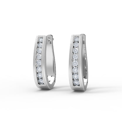 Orecchino da donna da indossare ogni giorno in argento sterling RKC 925 con rosa 14k sopra il prodotto Peso 5,80 GM Altezza 20,00 MM