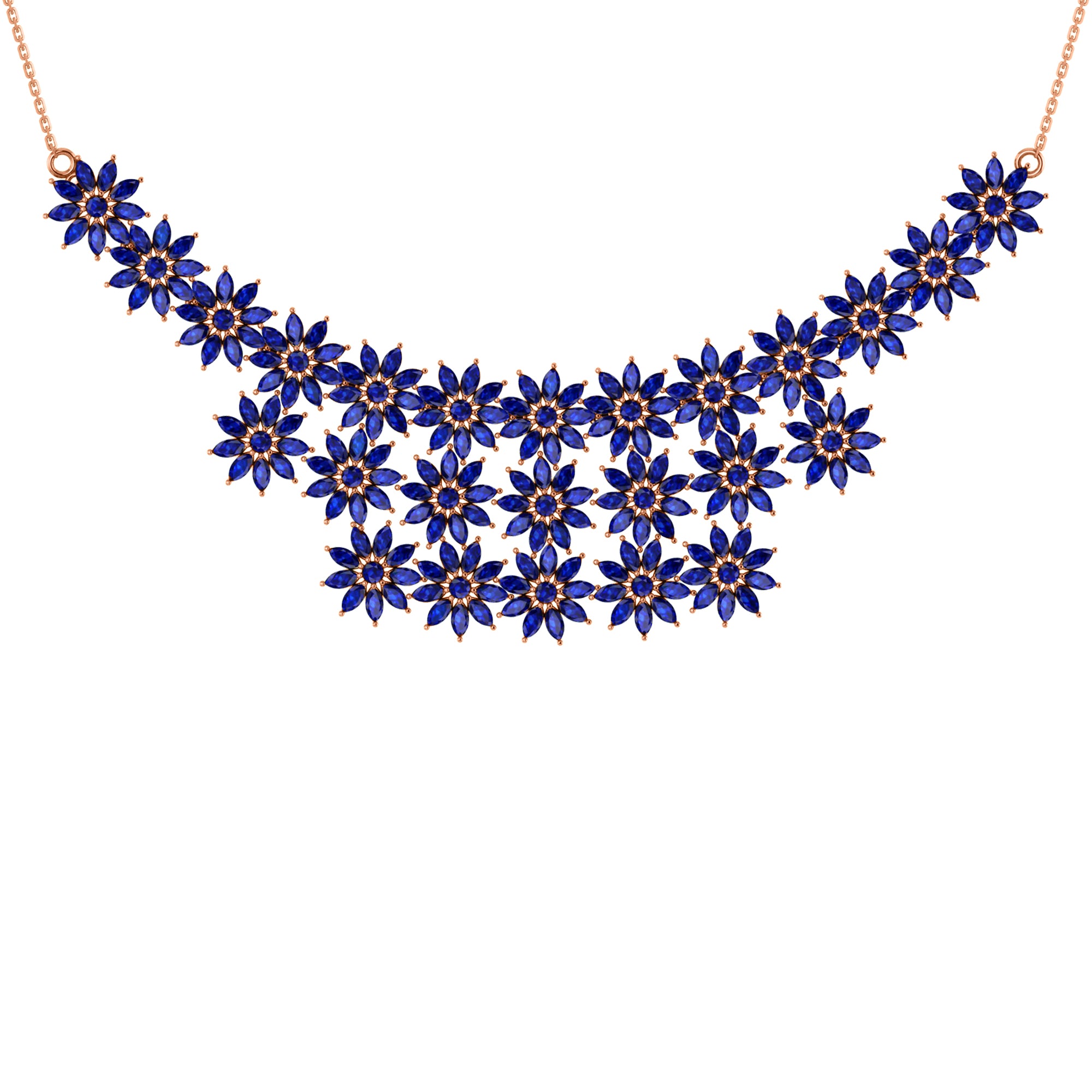 Collana affascinante con moissanite RKC 24,00 CT Argento 925 placcato oro rosa 14k Peso del prodotto 18,00 GM