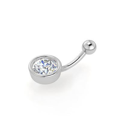 RKC JEWELRY Damen-Bauchnabel aus 925er Sterlingsilber, 14 Karat Gelbgold vergoldet, Gewicht 1,00 g, HÖHE 13 mm