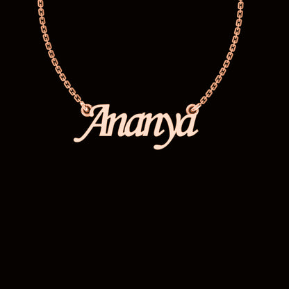 RKC Custom Name Pendant 925 Sterling Silver 14K Yellow Gold Plated Wt 3.20GM Height 11.20 MM