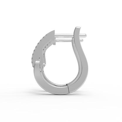 RKC 925 Sterling Silber Creolen-Ohrring für Damen, 14 Karat Gelb, Gesamtgewicht: 3,40 GM, Höhe: 19,00 mm