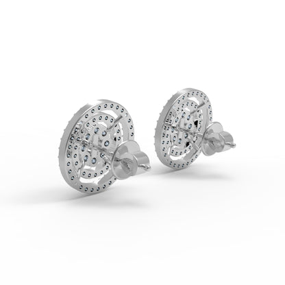RKC 925 Sterling Silber Damen-Ohrring für den täglichen Gebrauch, 14 Karat Gelb, Gesamtgewicht 3,70 GM, Höhe 13,50 mm