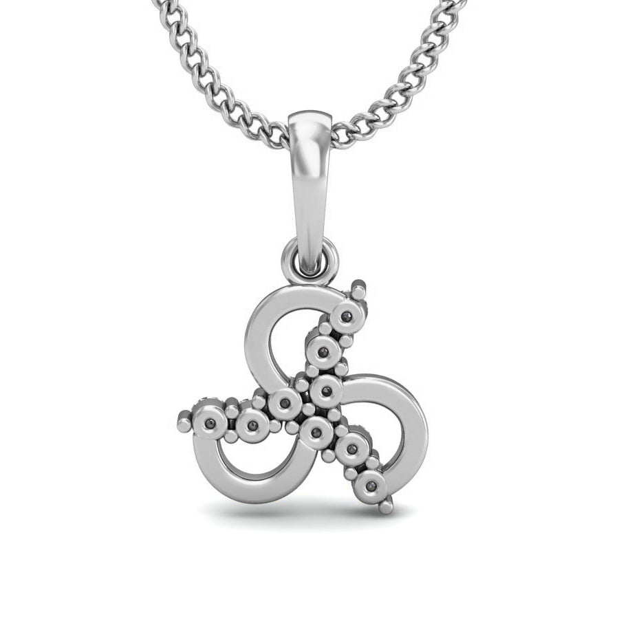 RKC Blumenförmiger 0,09 Karat Moissanit-Jubiläumsgeschenk-Anhänger, 14 Karat Gelbgold vergoldet, Gewicht 2,7 g, Höhe 14,5 mm
