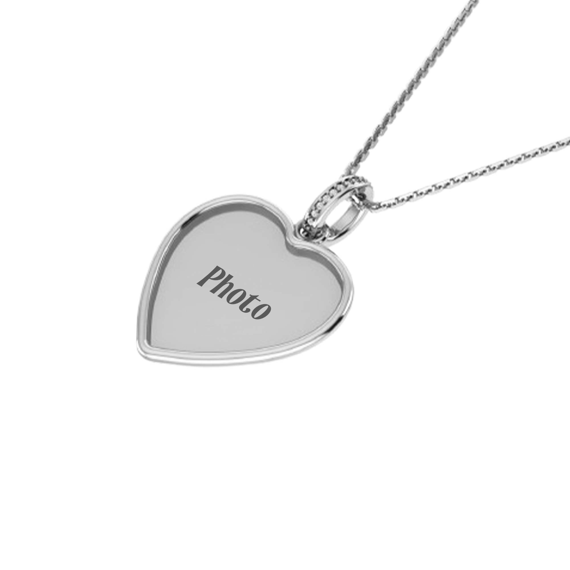 RKC 14k Yellow Gold Plated Photo Pendant Necklace 925 Silver Memory Pendants Weight 6mm And Height 21 mm
