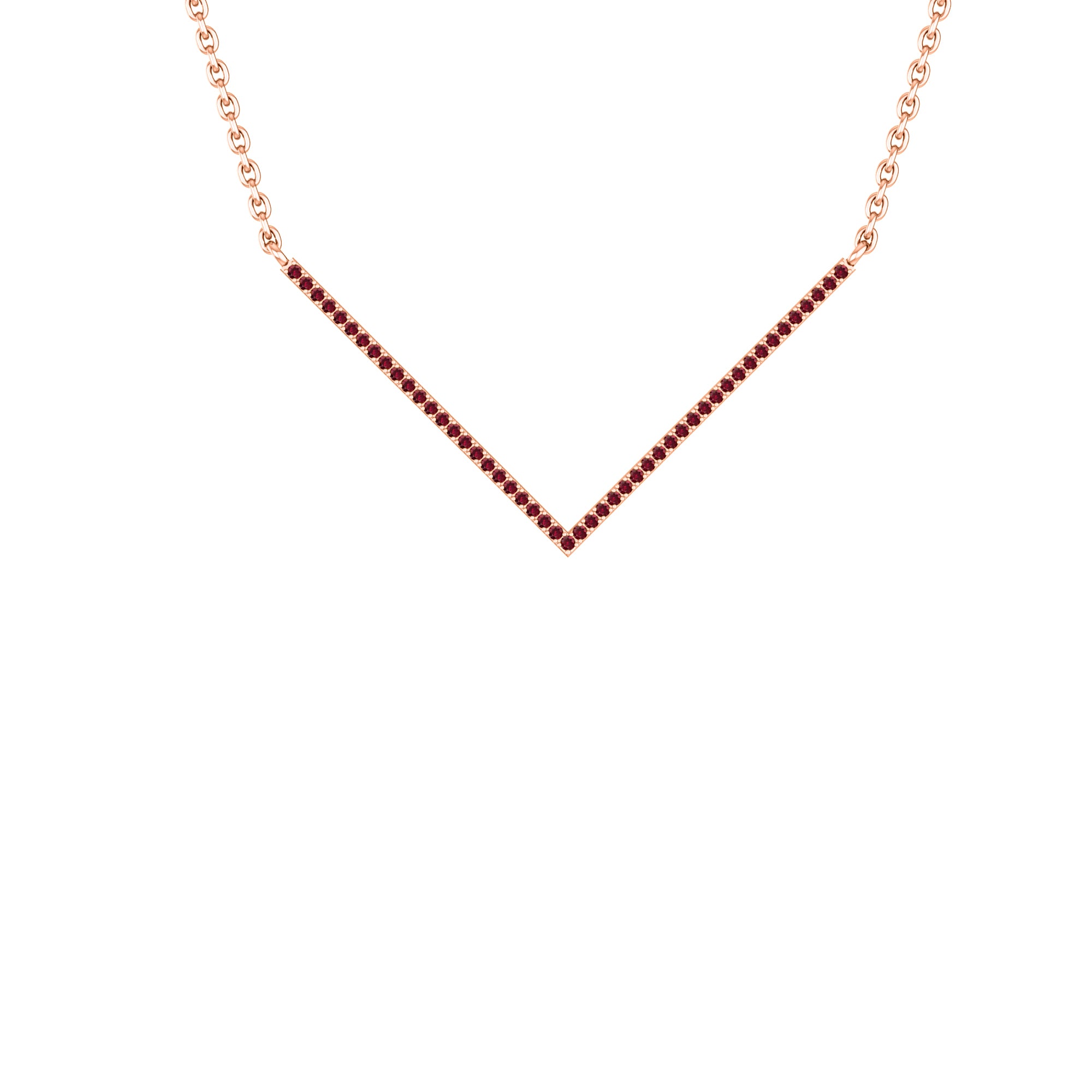 RKC 0,4 CT Moissanit Charm Halskette 925 Silber 14k Roségold vergoldet Produktgewicht 3,5 GM Höhe 24,00 MM