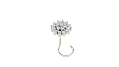 RKC JEWELRY Damen-Nasennadel aus 925er Sterlingsilber mit schönem Cluster-Nasenstift, 14 Karat Gelbgold vergoldet, Gewicht 1,00 g