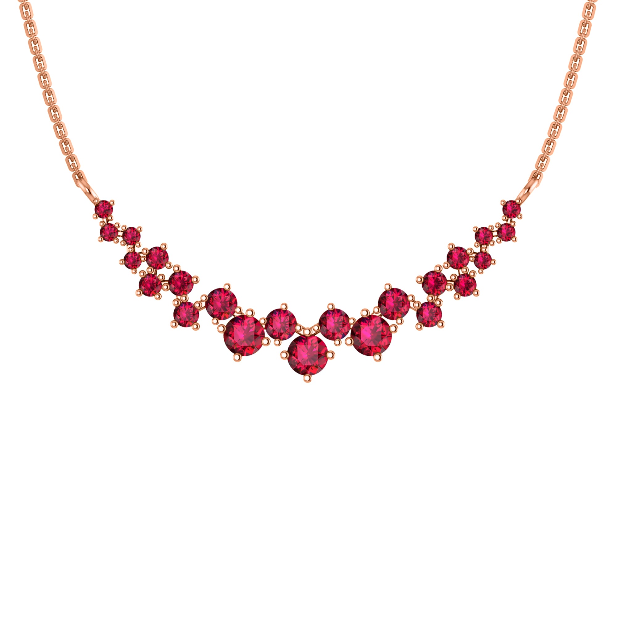 Collana affascinante con moissanite RKC da 10,35 CT Argento 925 placcato oro rosa 14k Peso del prodotto 4,80 GM