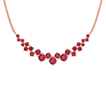 Collana affascinante con moissanite RKC da 10,35 CT Argento 925 placcato oro rosa 14k Peso del prodotto 4,80 GM