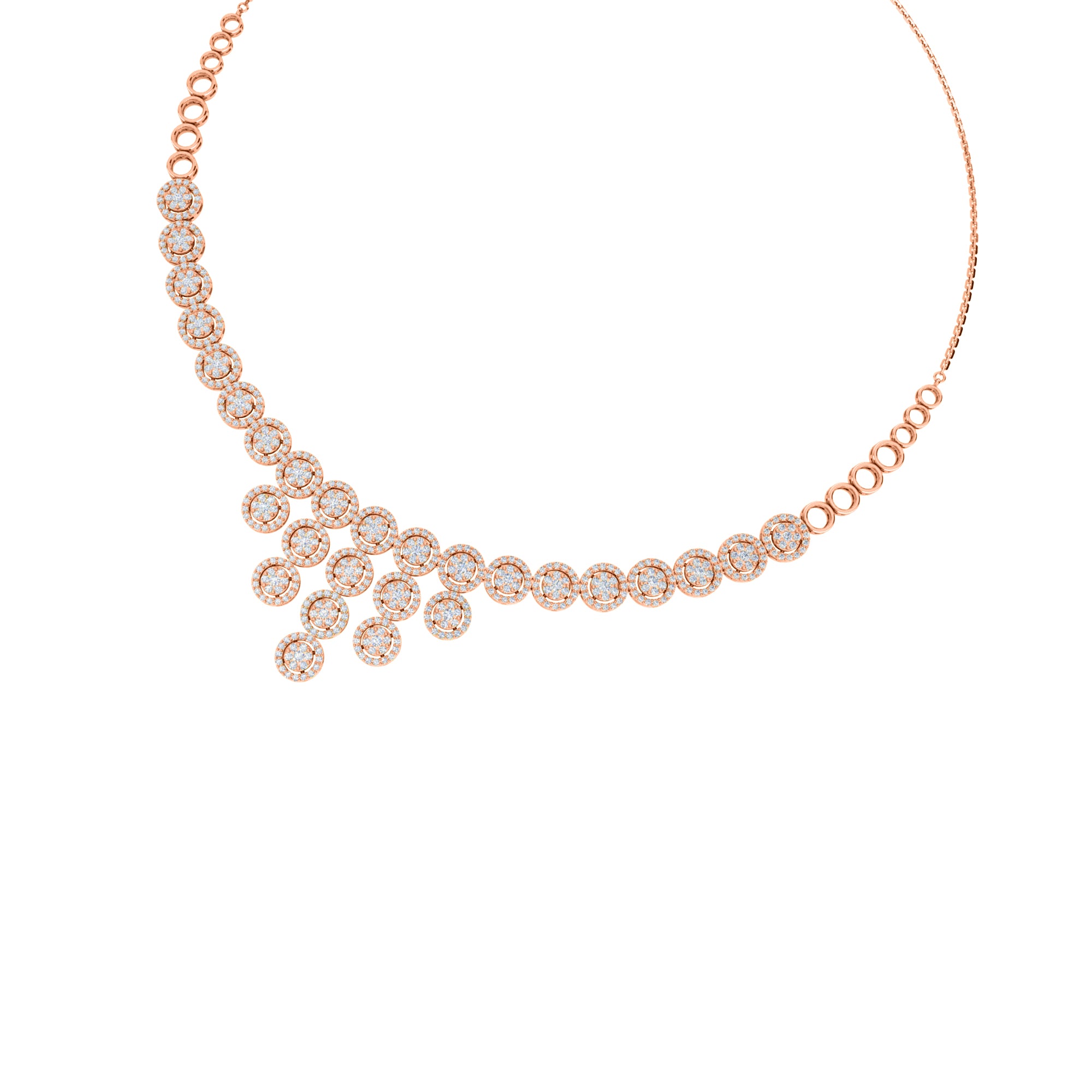 RKC 5,4 CT Moissanit Charmante Halskette 925 Silber 14 Karat Gelbgold vergoldet Produktgewicht 17,00 GM