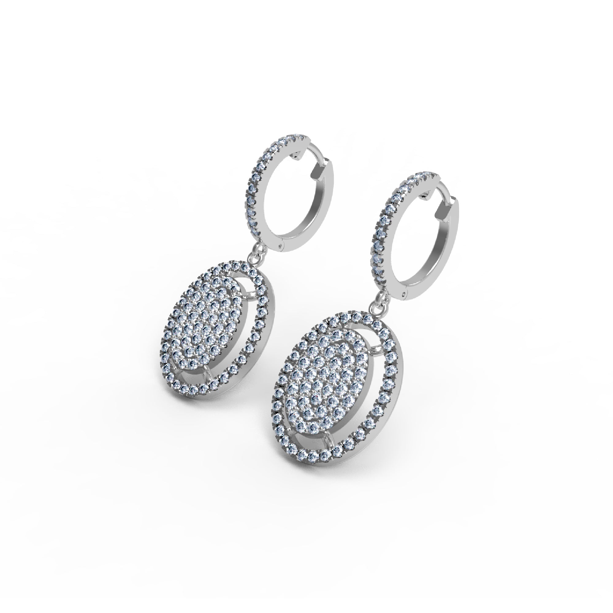RKC 925 Sterling Silber Tropfen-Ohrhänger für Damen, 14 Karat Gelb, Gesamtgewicht 4,20 GM, Höhe 29,00 mm