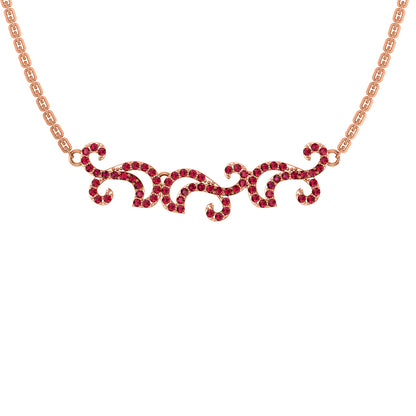 Collana affascinante con moissanite RKC 1.1 CT Argento 925 placcato oro rosa 14k Peso del prodotto 5,50 GM Altezza 11,00 MM
