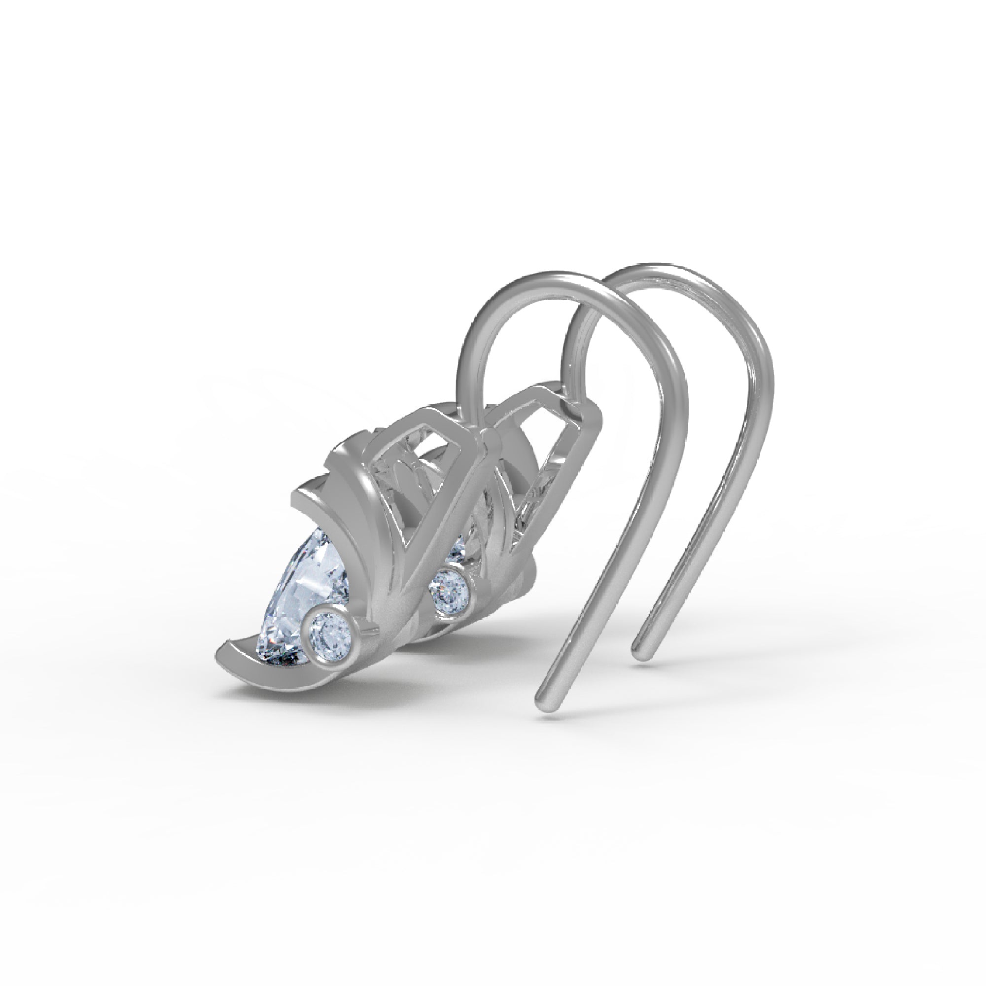 RKC 925 Sterling Silber Creolen-Ohrring für Damen, 14 Karat Gelb, Gesamtgewicht 4,20 GM, Höhe 22,00 mm