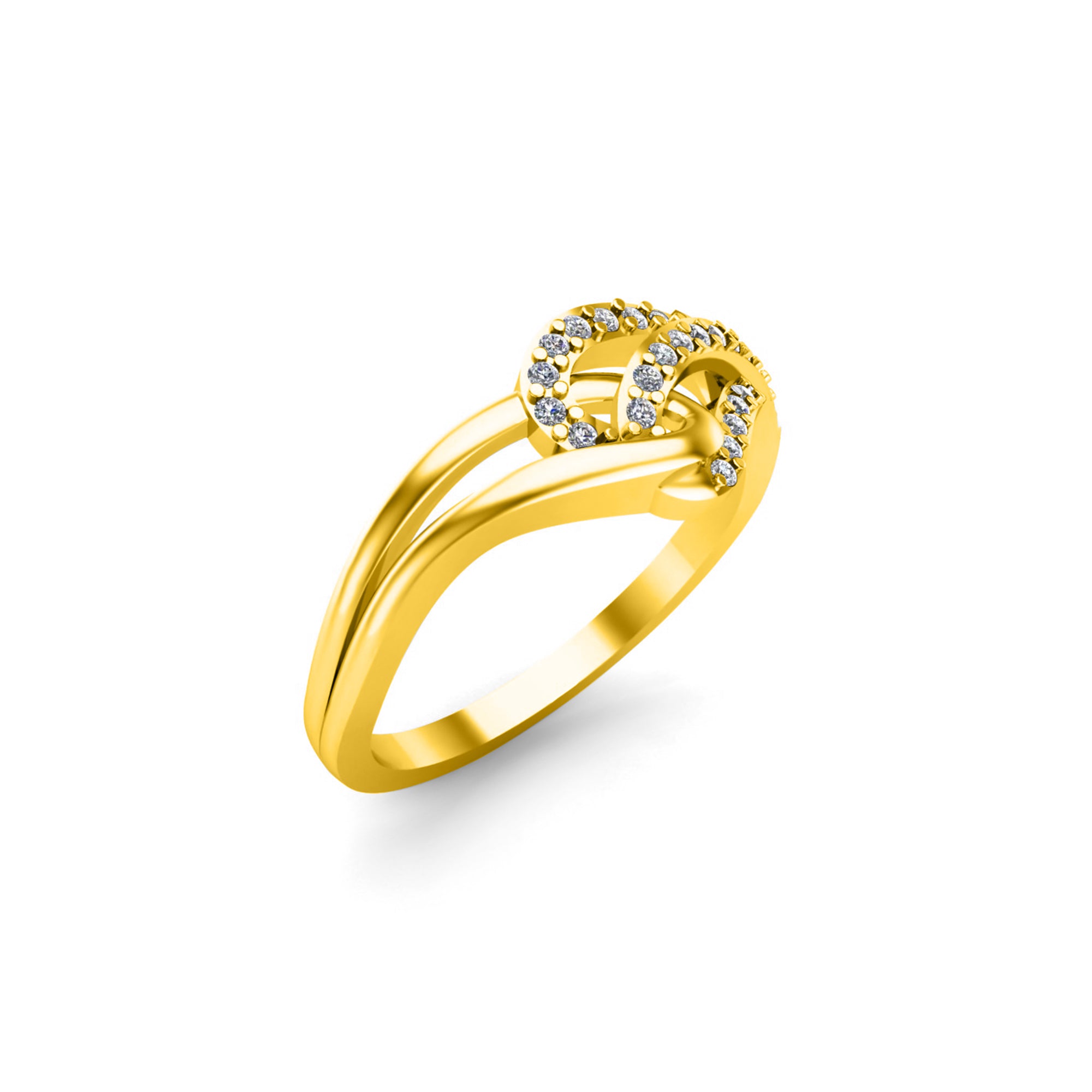 RKC Rundschliff-Moissanit-Hochzeitsgeschenkring für Damen, 925er Silber, 14 Karat Gelbgold vergoldet, Gewicht 2,80 g, Breite 1,70 mm