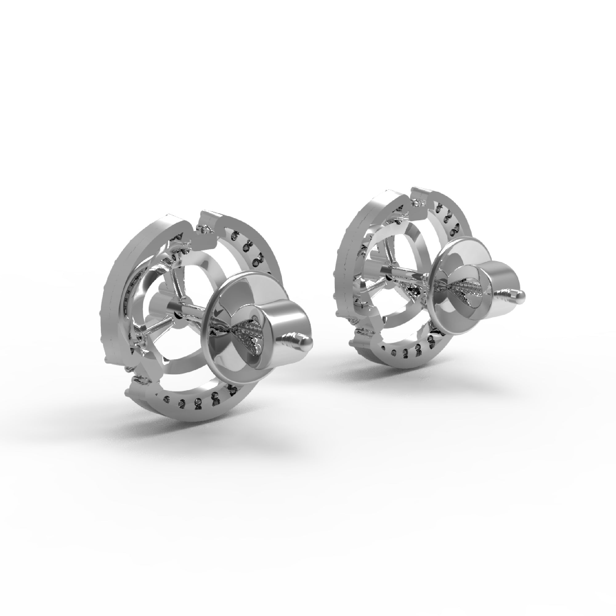 RKC Damen-Ohrstecker aus 925er Sterlingsilber, 14 Karat Gelb, über 1,20 g, Höhe 10,00 mm