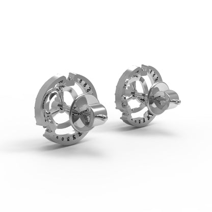 RKC Damen-Ohrstecker aus 925er Sterlingsilber, 14 Karat Gelb, über 1,20 g, Höhe 10,00 mm