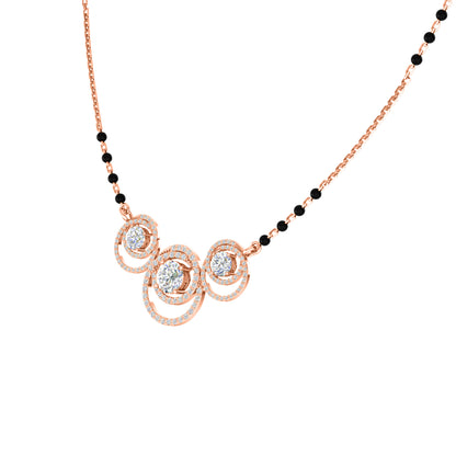 RKC 2,4 CT Moissanit Damen Mangalsutra 925 Silber 14k Gelbgold plattiert Produktgewicht 4,60 GM Höhe 18,00 MM