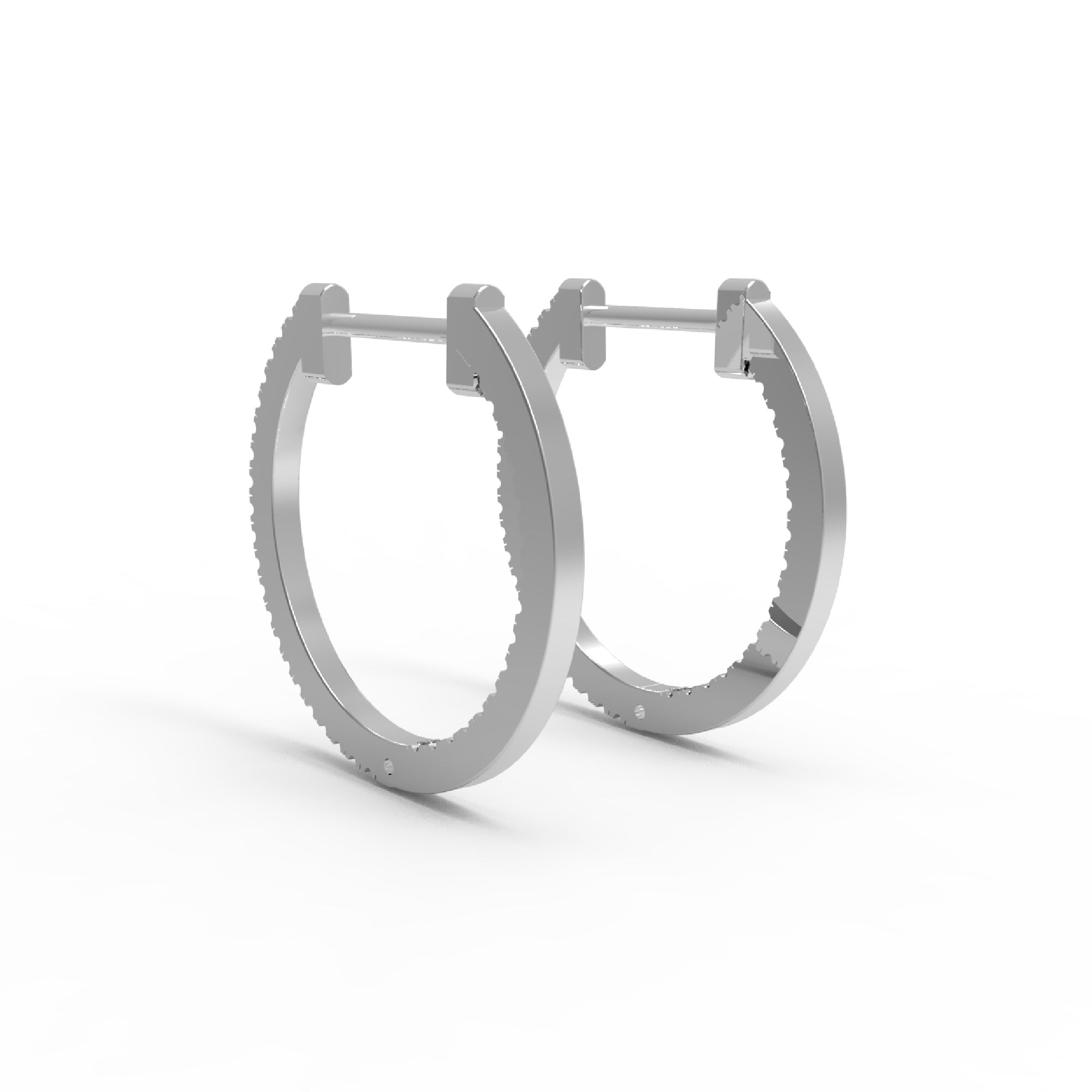 RKC Damen-Ohrring aus 925er-Sterlingsilber, einreihig, 14-Karat-Rose, Gesamtgewicht: 7,00 GM, Höhe: 38,00 mm