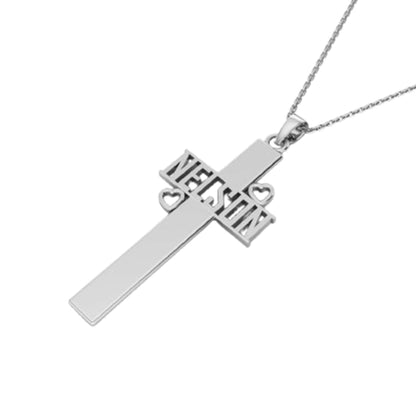 RKC 14k Gold Plated Cross Pendant Including Your Name Idea Religion Pendant Weight 5gm