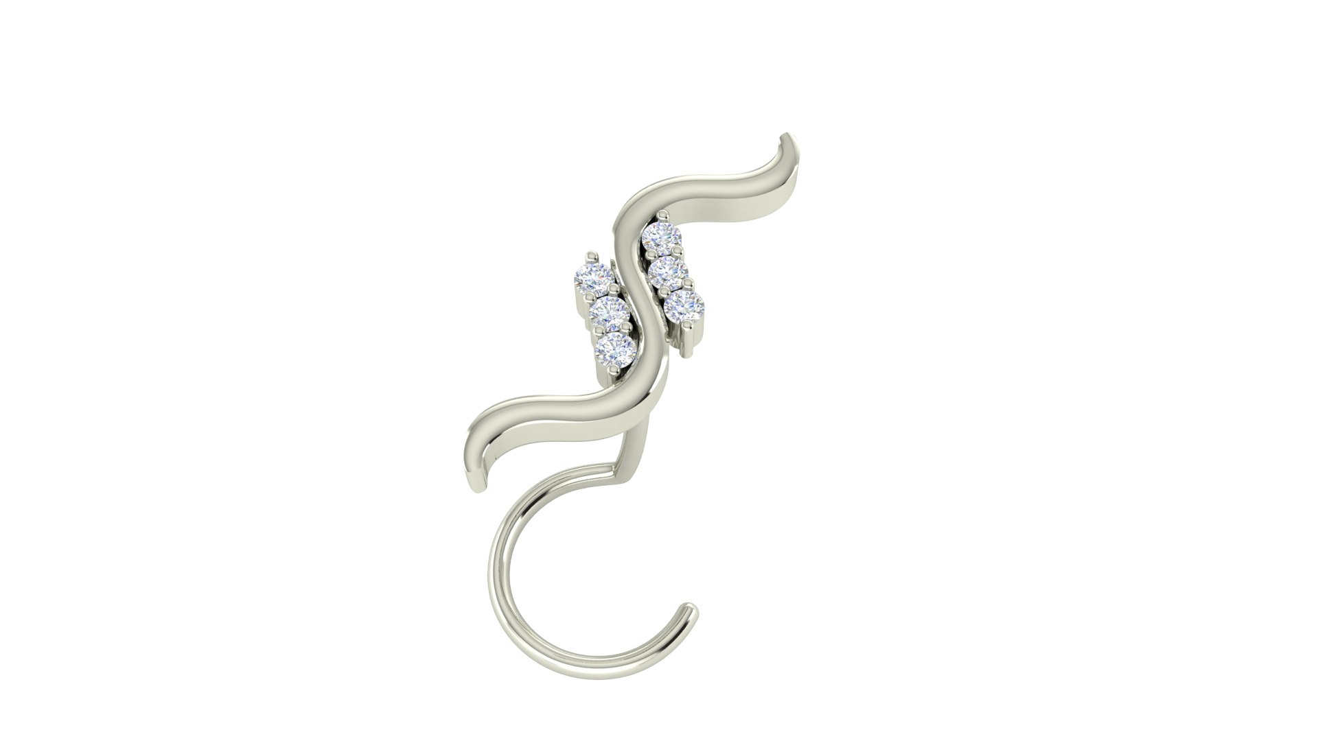 RKC JEWELRY Anello da naso delicato da donna in argento sterling 925 placcato in oro giallo 14k Peso 1,00 g