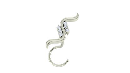 RKC JEWELRY Anello da naso delicato da donna in argento sterling 925 placcato in oro giallo 14k Peso 1,00 g