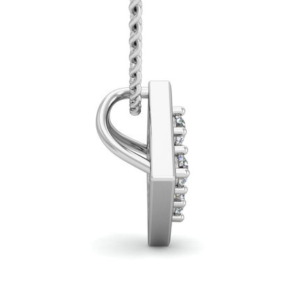 Ciondolo in moissanite da donna in argento 925 RKC da 0,06 ct, placcato in oro giallo 14 carati, peso 2,9 g, altezza 9,5 mm