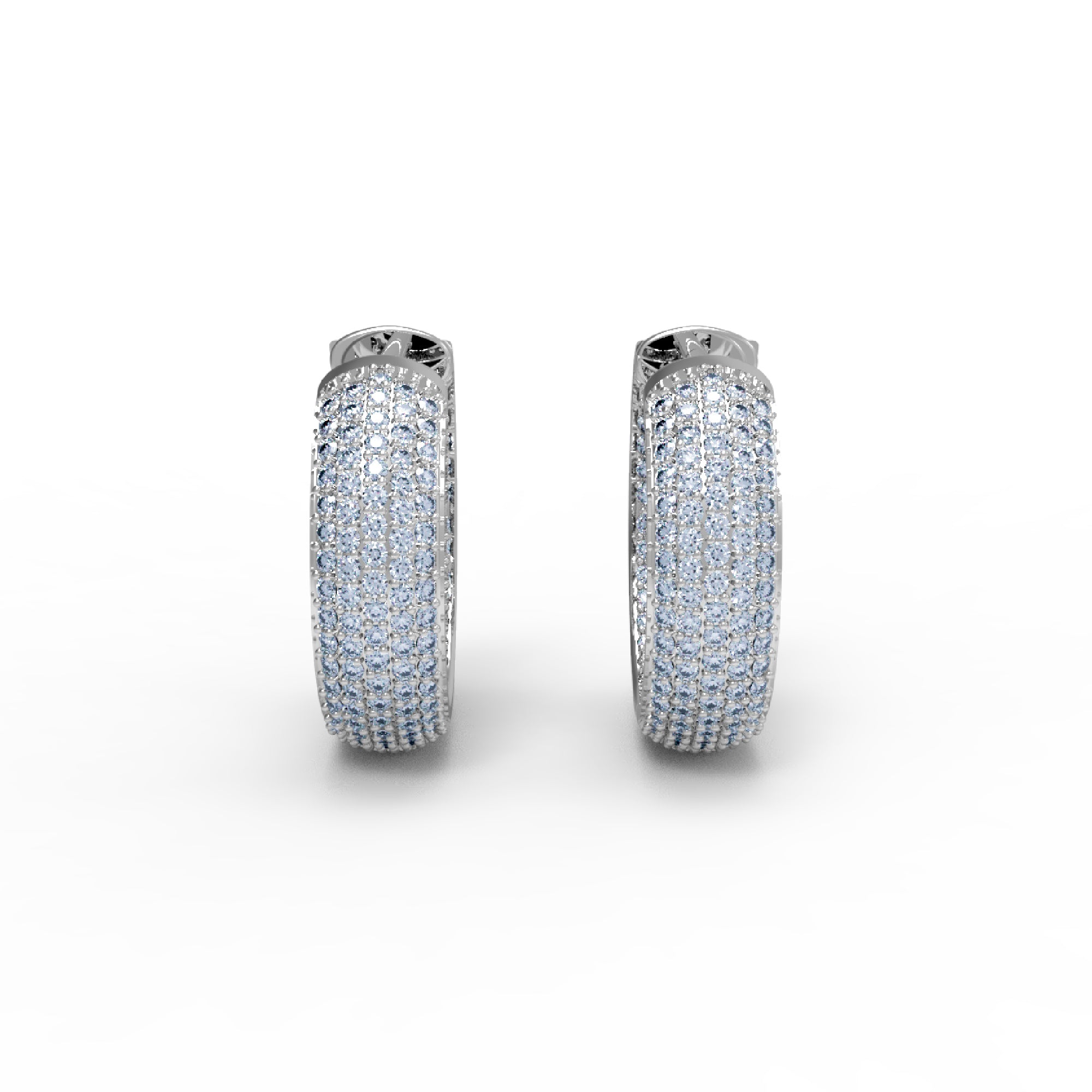 RKC Clip-on-Ohrring aus 925er-Sterlingsilber für Damen, 14-karätige Rose über Produktgewicht, Höhe 18,00 mm