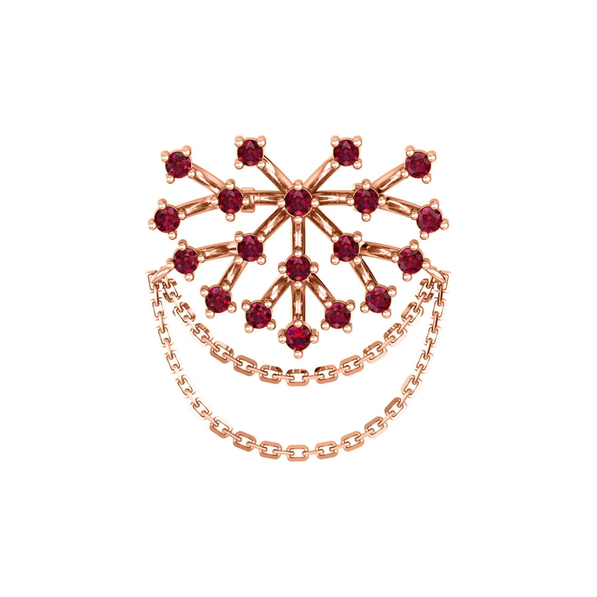 Spilla RKC Moissanite in argento sterling 925 placcata in oro giallo 14 carati Peso del prodotto 3,00 GM Altezza 23,00 MM