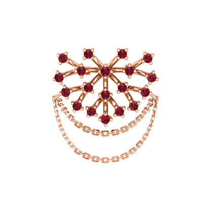 Spilla RKC Moissanite in argento sterling 925 placcata in oro giallo 14 carati Peso del prodotto 3,00 GM Altezza 23,00 MM