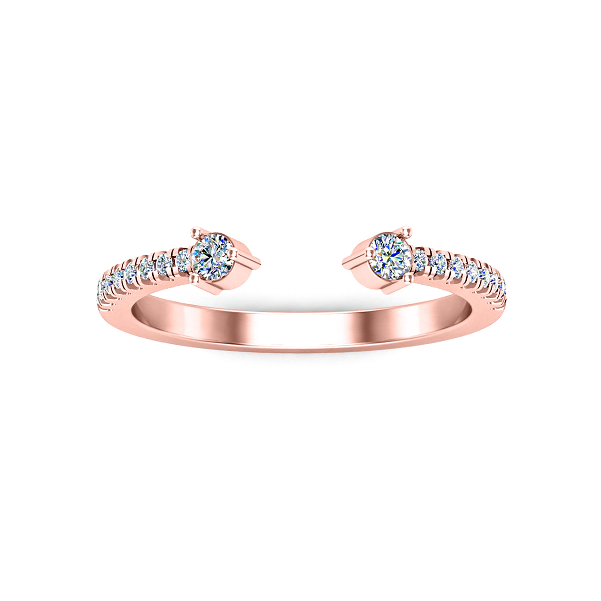 RKC Moissanit verstellbares offenes Band für Geburtstagsgeschenk, 925er Sterlingsilber, 14 Karat Gelbgold vergoldet, Gewicht 2 g, Breite 2 mm
