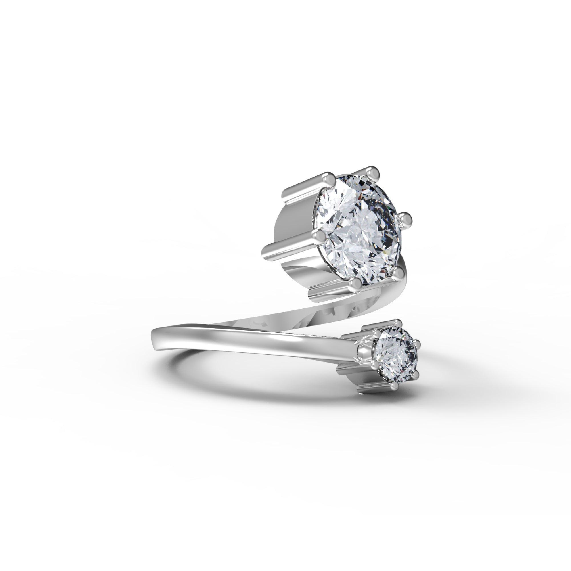 Anello di fidanzamento con moissanite a taglio rotondo RKC da 2,25 ct, argento 925, placcato in oro giallo 14k per peso da donna 3,8 g e 1,70 mm