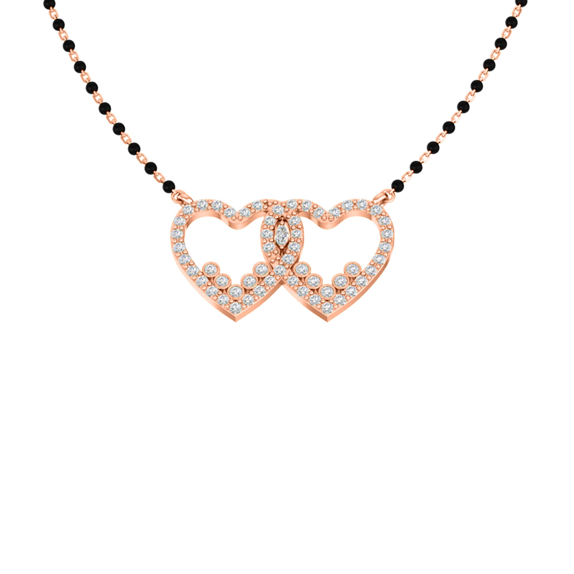 RKC Moissanite da 1,78 ct da donna Mangalsutra in argento 925 placcato in oro giallo 14k Peso del prodotto 6,00 g Altezza 20,00 mm