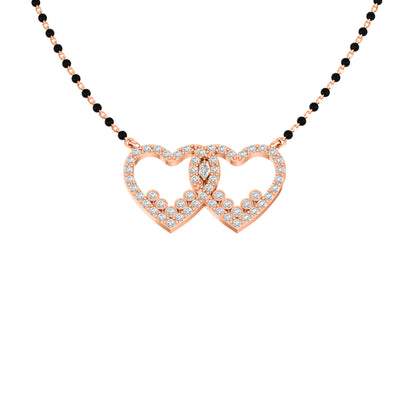 RKC Moissanite da 1,78 ct da donna Mangalsutra in argento 925 placcato in oro giallo 14k Peso del prodotto 6,00 g Altezza 20,00 mm
