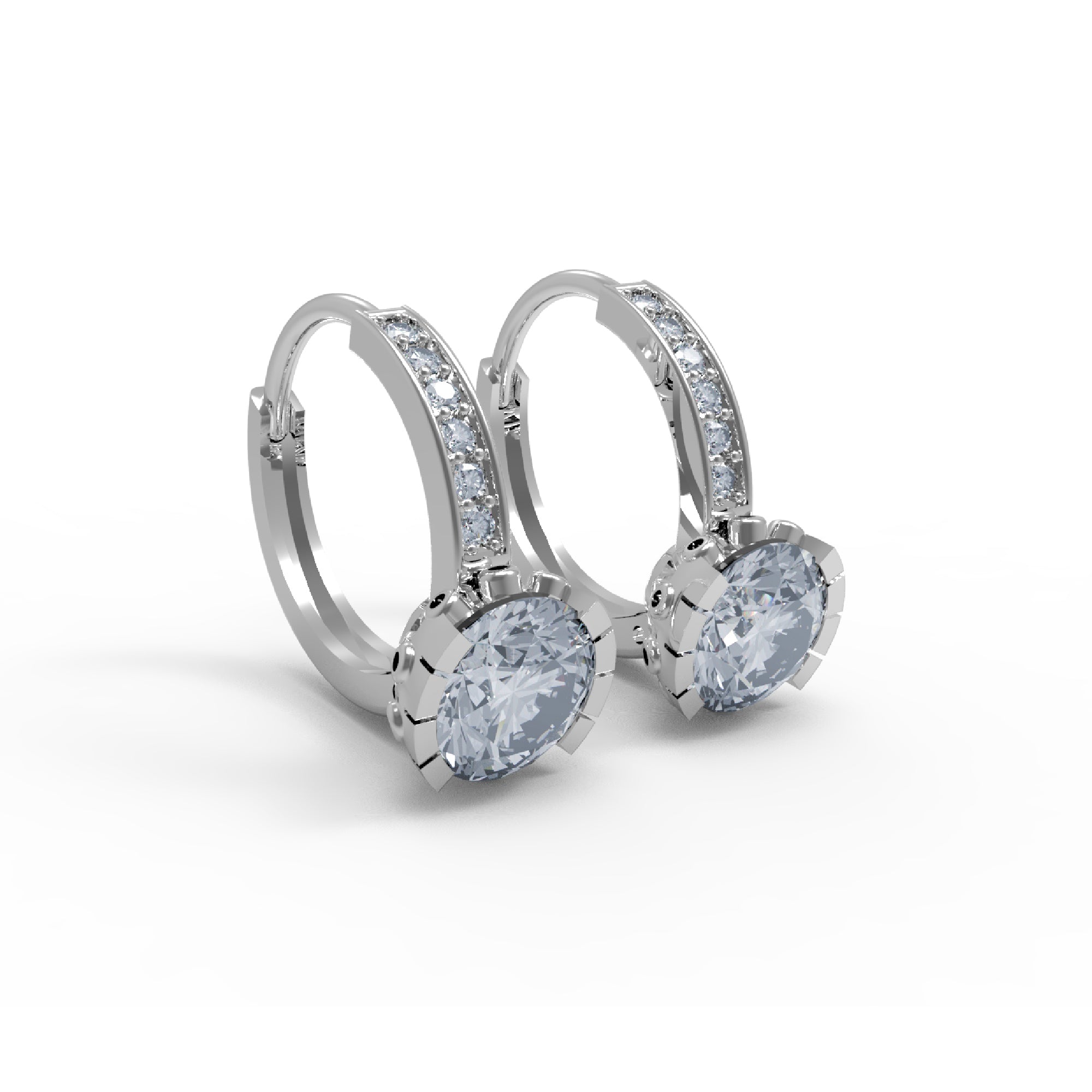 RKC Clip-On-Ohrring aus 925er-Sterlingsilber für Damen, 14 Karat Rose, Produktgewicht: 2,80 GM, Höhe: 14,00 mm