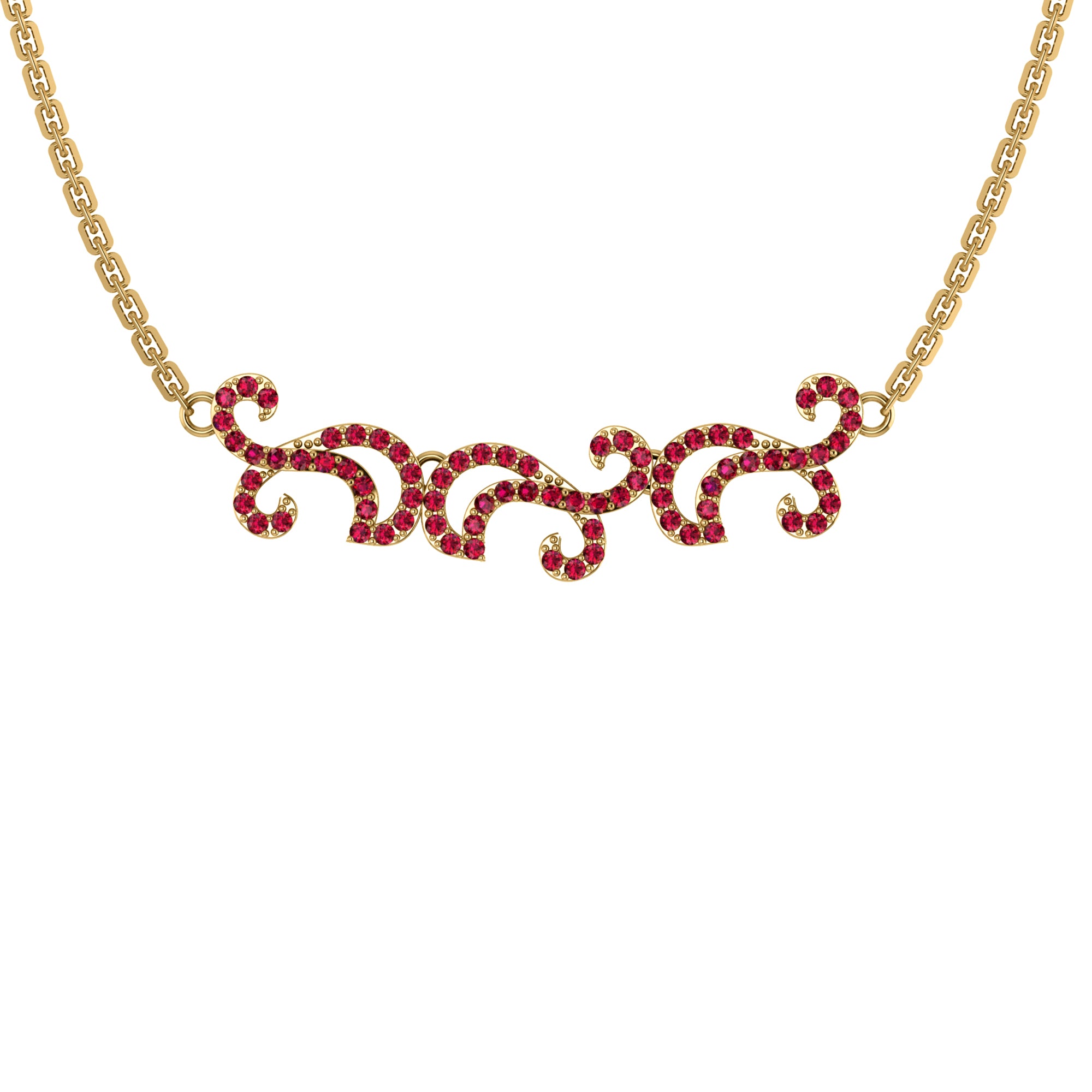 Collana affascinante con moissanite RKC 1.1 CT Argento 925 placcato oro rosa 14k Peso del prodotto 5,50 GM Altezza 11,00 MM