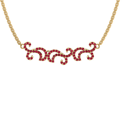Collana affascinante con moissanite RKC 1.1 CT Argento 925 placcato oro rosa 14k Peso del prodotto 5,50 GM Altezza 11,00 MM