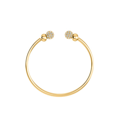 RKC Damen-Armreif aus 925er-Sterlingsilber, Karatgewicht: 1,08 CT, mit mehreren Edelsteinen, 14 Karat rosévergoldet, Produktgewicht: 10,00 GM, Höhe: 50,00 mm