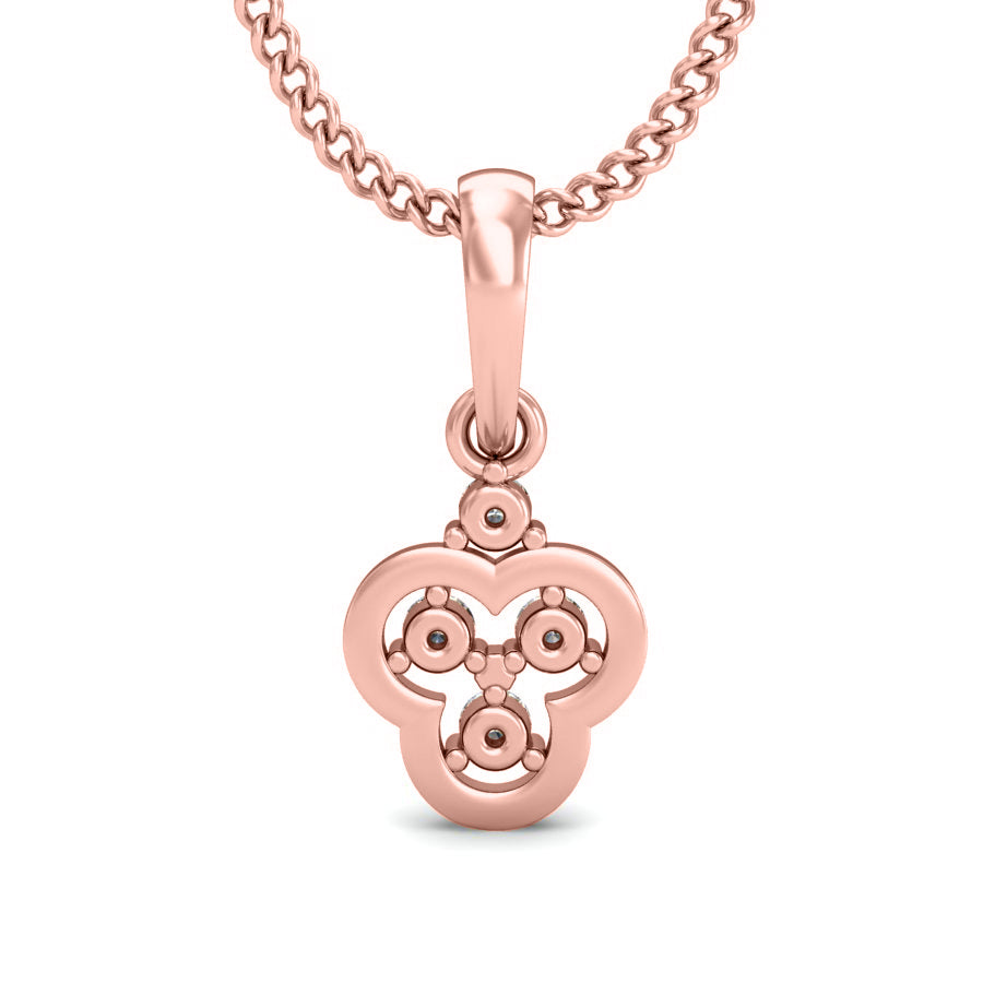 Mini regalo in argento sterling RKC 925, pendente in moissanite da 0,04 ct, placcato in oro giallo 14 carati, peso 2,5 g, altezza 13 mm